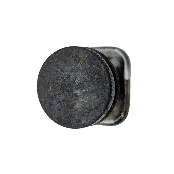 Vintage Evangeline Fabric Slipper Dye Glass Bottle Pitch Black Decorative - Picture 6 of 16